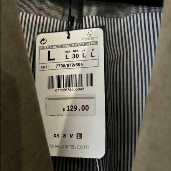 ZARA military styled blazer in olive green - Picture 6 of 7